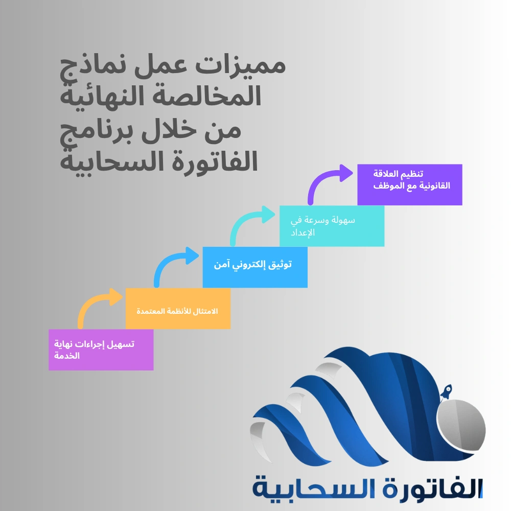 مميزات عمل نماذج المخالصة النهائية من خلال برنامج الفاتورة السحابية